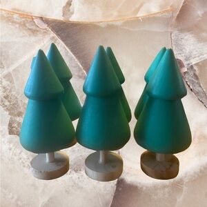 Set of 6 Green wood Trees